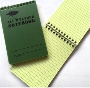 all weather boekje boek onder water nat schrijven rite in the rain
