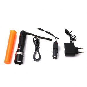 Zaklamp met rode kegel zaklamp lamp verkeer 220 volt v 12 auto sos oranje kegel oplaadbaar