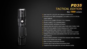 Fenix PD35 Tactical Edition zaklamp politie handhaving handhaver