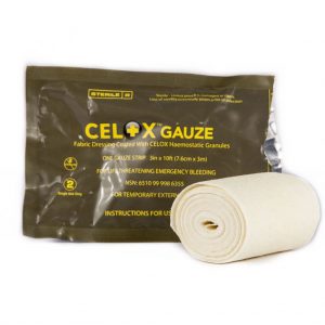 CELOX Gauze stop het bloeden set softt touniquet combat gauze quickclot cilox trauma kit terreur acute hulp first responce levensreddend handelen ehbo selox