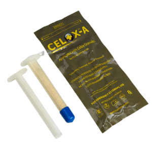 medtrade celox applicator wound trauma first respond stop het bloeden granules snel dichten levensreddend handelen