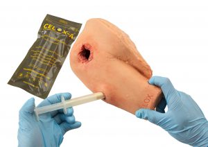medtrade celox applicator trauma first respond stop het bloeden bleeding granules snel dichten levensreddend handelen