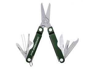 leatherman micra le 5889 groen rood blauw zilver leer leder nylon