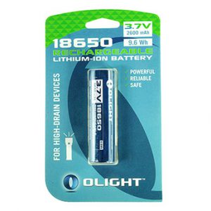 Olight 18650 2600mAh accu voor M-serie op blister