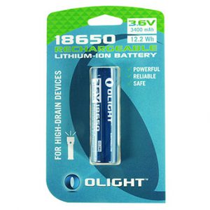 Olight 18650 3400mAh accu voor M-serie in box