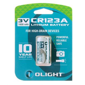 Olight CR123A Lithium battery 3V 1600mAh