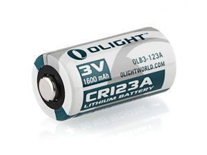 Olight CR123A Lithium battery 3V 1600mAh