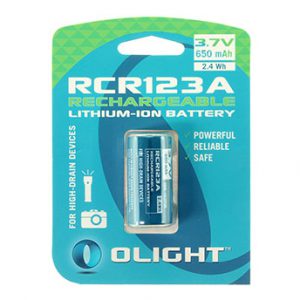 Olight RCR123A battery 3.7V 650mAh rechargeable