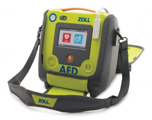 aed operationeel handhaving politie ehbo zoll phillips automatisch half pads kinderen volwassenen auto onderweg surveillance lange standby