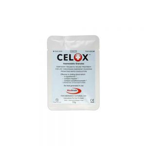 medtrade celox applicator wound trauma first respond stop het bloeden bleeding granules snel dichten ehbo levensreddend handelen haemostatic