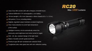 Fenix RC20 zaklamp krachtig mooi kwaliteit