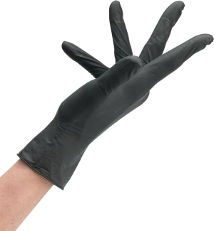 zwarte zwart medische handschoenen handschoen rubber rubberen plastic